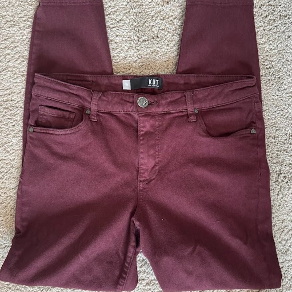 Kut From The Kloth | Connie Ankle Skinny Jean | Size 10 | Plum